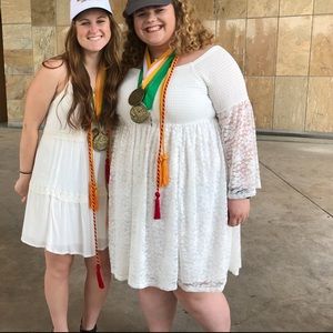 Plus size off the shoulder white dress